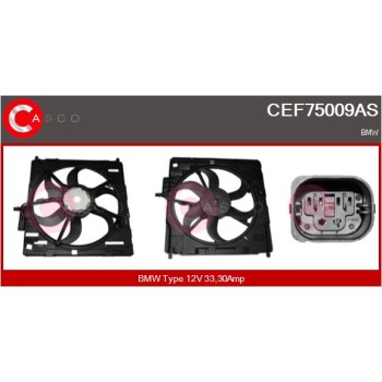 Motor eléctrico, ventilador del radiador - CASCO CEF75009AS