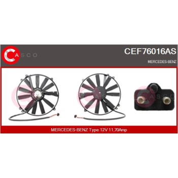 Motor eléctrico, ventilador del radiador - CASCO CEF76016AS