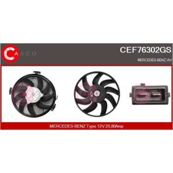 Ventilador, refrigeración del motor - CASCO CEF76302GS