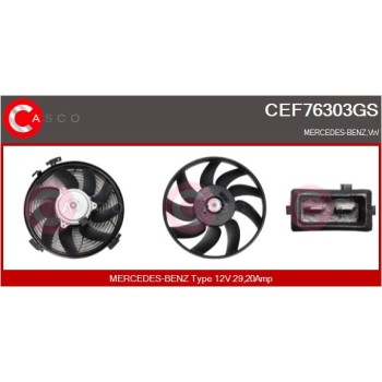 Ventilador, refrigeración del motor - CASCO CEF76303GS