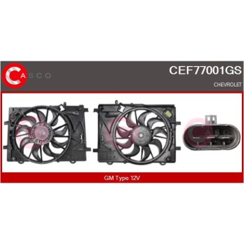 Motor eléctrico, ventilador del radiador - CASCO CEF77001GS