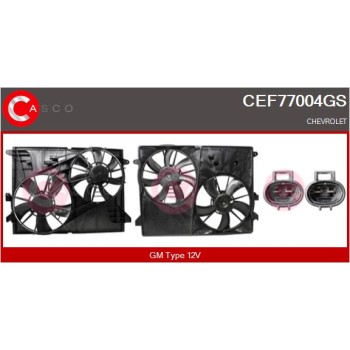 Motor eléctrico, ventilador del radiador - CASCO CEF77004GS