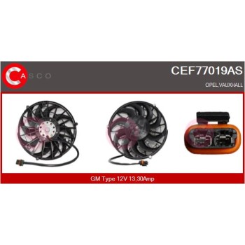 Motor eléctrico, ventilador del radiador - CASCO CEF77019AS