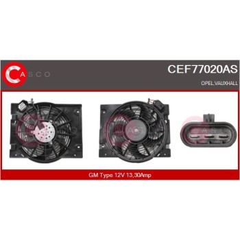 Motor eléctrico, ventilador del radiador - CASCO CEF77020AS