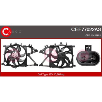 Motor eléctrico, ventilador del radiador - CASCO CEF77022AS