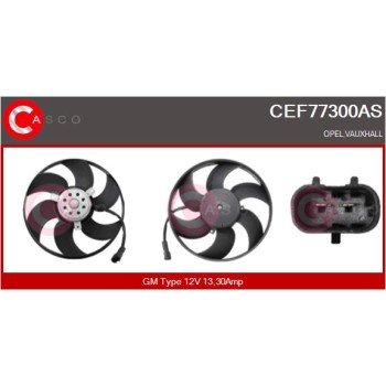 Ventilador, refrigeración del motor - CASCO CEF77300AS