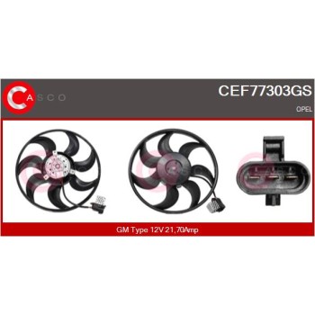 Ventilador, refrigeración del motor - CASCO CEF77303GS