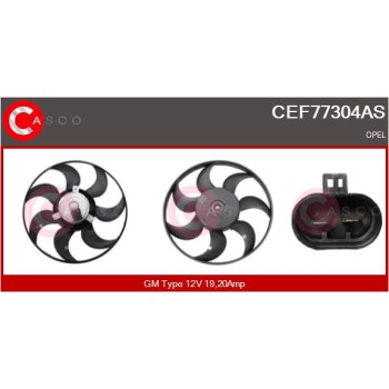 Ventilador, refrigeración del motor - CASCO CEF77304AS