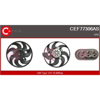 Ventilador, refrigeración del motor - CASCO CEF77306AS