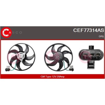 Ventilador, refrigeración del motor - CASCO CEF77314AS
