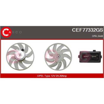 Ventilador, refrigeración del motor - CASCO CEF77332GS