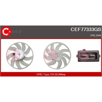Ventilador, refrigeración del motor - CASCO CEF77333GS