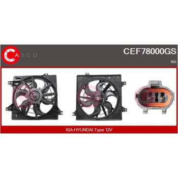 Motor eléctrico, ventilador del radiador - CASCO CEF78000GS