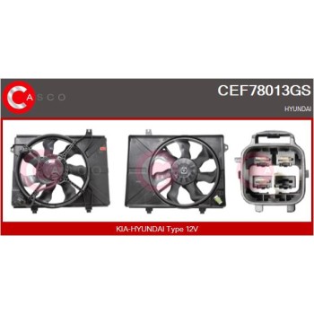 Motor eléctrico, ventilador del radiador - CASCO CEF78013GS