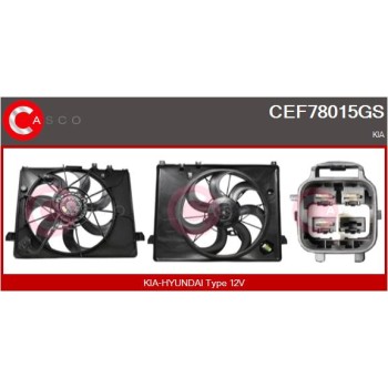 Motor eléctrico, ventilador del radiador - CASCO CEF78015GS