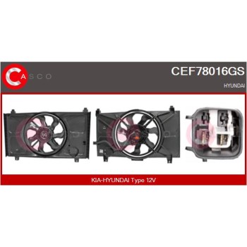 Motor eléctrico, ventilador del radiador - CASCO CEF78016GS