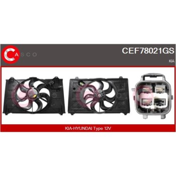 Motor eléctrico, ventilador del radiador - CASCO CEF78021GS