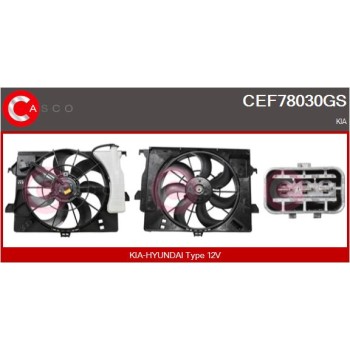 Motor eléctrico, ventilador del radiador - CASCO CEF78030GS