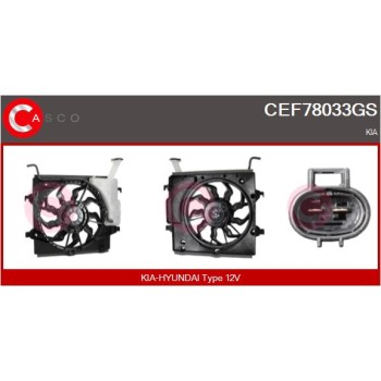 Motor eléctrico, ventilador del radiador - CASCO CEF78033GS