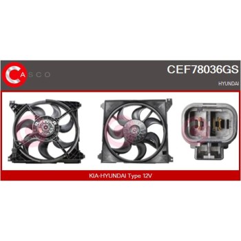 Motor eléctrico, ventilador del radiador - CASCO CEF78036GS