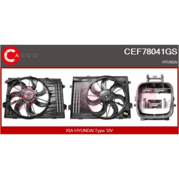 Motor eléctrico, ventilador del radiador - CASCO CEF78041GS