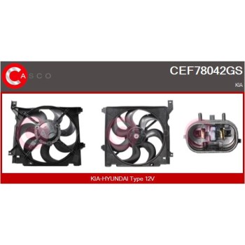 Motor eléctrico, ventilador del radiador - CASCO CEF78042GS