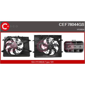 Motor eléctrico, ventilador del radiador - CASCO CEF78044GS