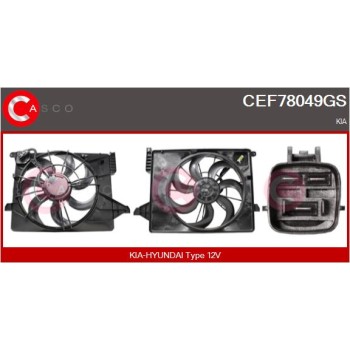 Motor eléctrico, ventilador del radiador - CASCO CEF78049GS