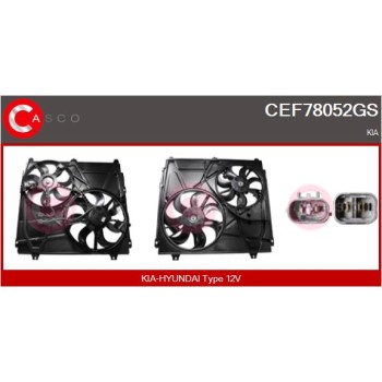 Motor eléctrico, ventilador del radiador - CASCO CEF78052GS