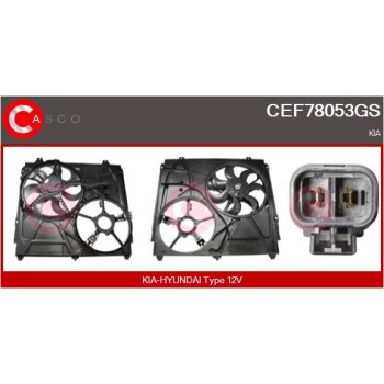 Motor eléctrico, ventilador del radiador - CASCO CEF78053GS