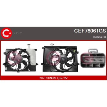 Motor eléctrico, ventilador del radiador - CASCO CEF78061GS