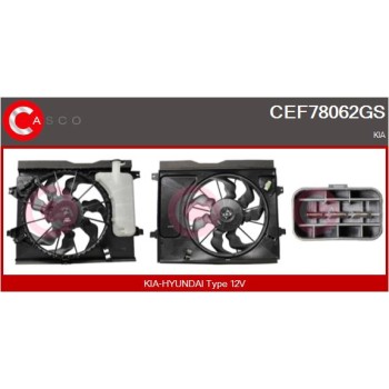 Motor eléctrico, ventilador del radiador - CASCO CEF78062GS