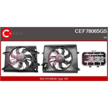 Motor eléctrico, ventilador del radiador - CASCO CEF78065GS