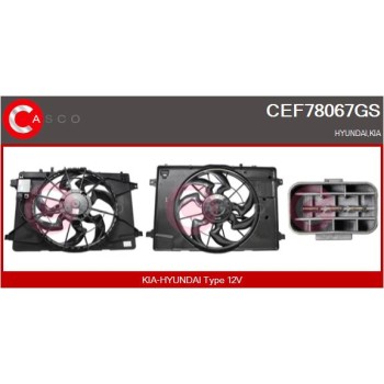 Motor eléctrico, ventilador del radiador - CASCO CEF78067GS