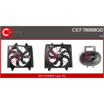Motor eléctrico, ventilador del radiador - CASCO CEF78068GS