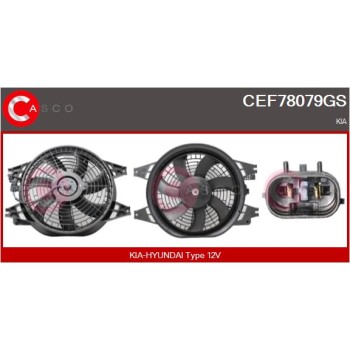 Motor eléctrico, ventilador del radiador - CASCO CEF78079GS