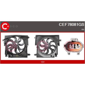 Motor eléctrico, ventilador del radiador - CASCO CEF78081GS