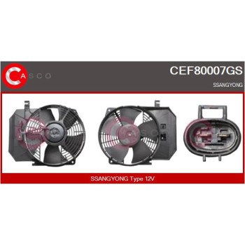 Motor eléctrico, ventilador del radiador - CASCO CEF80007GS