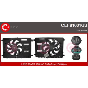 Motor eléctrico, ventilador del radiador - CASCO CEF81001GS