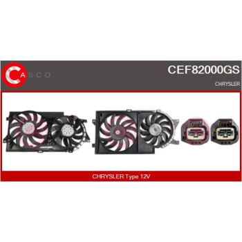 Motor eléctrico, ventilador del radiador - CASCO CEF82000GS