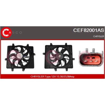 Motor eléctrico, ventilador del radiador - CASCO CEF82001AS