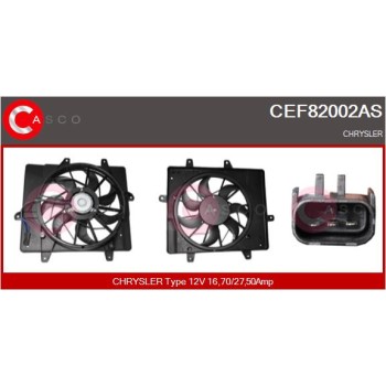 Motor eléctrico, ventilador del radiador - CASCO CEF82002AS