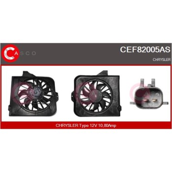 Motor eléctrico, ventilador del radiador - CASCO CEF82005AS