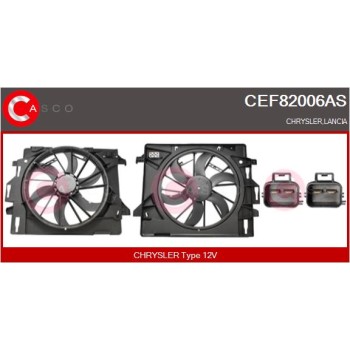 Motor eléctrico, ventilador del radiador - CASCO CEF82006AS
