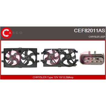 Motor eléctrico, ventilador del radiador - CASCO CEF82011AS