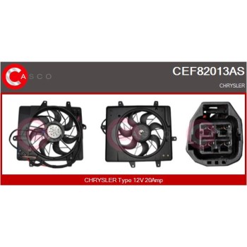 Motor eléctrico, ventilador del radiador - CASCO CEF82013AS