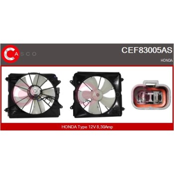 Motor eléctrico, ventilador del radiador - CASCO CEF83005AS