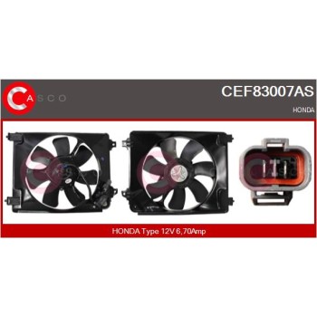 Motor eléctrico, ventilador del radiador - CASCO CEF83007AS