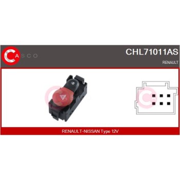 Interruptor intermitente de aviso - CASCO CHL71011AS