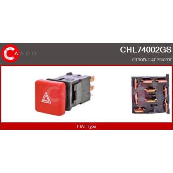Interruptor intermitente de aviso - CASCO CHL74002GS